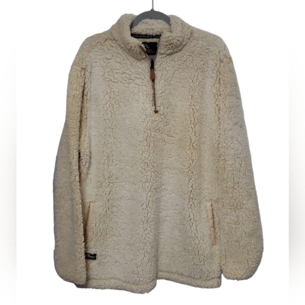Simply Southern Women's Sherpa Cream Pull-over Size XXL